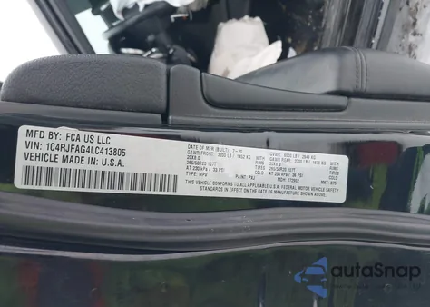 2020 Jeep Grand Cherokee Altitude 4X4 из США, поврежденный, VIN 1C4RJFAG4LC413805